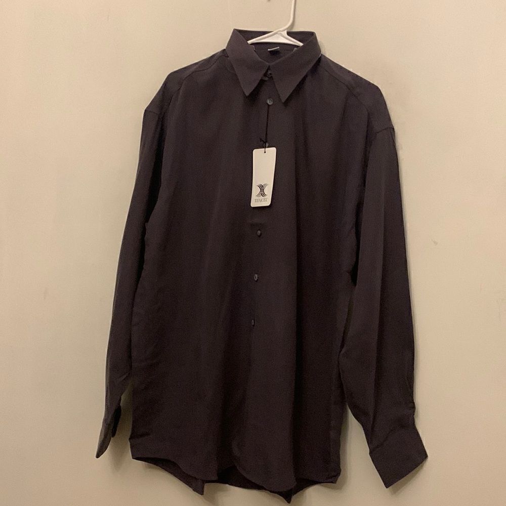 Haupt brown long sleeve tencel shirt Size 40-15 1/2 NWT